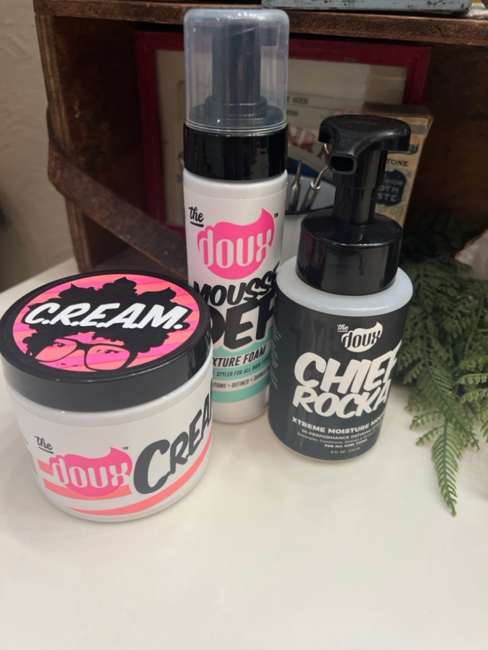 The Doux Curl Care Set - White, Black & Pink